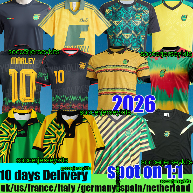 Jamaica 2026 world cup soccer jerseys copa national collection football team Jamaica 2026 Retro Kit ANTONIO REID Nicholson LOWE MORRISON home away Black T Shirt