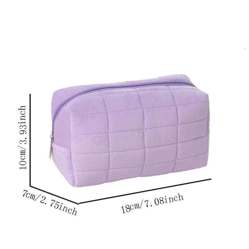 Suede Cosmetic Large Storage Bag, Travel, Business Trip, Portable High-value Makeup Pouch Organizer Bag Y260206