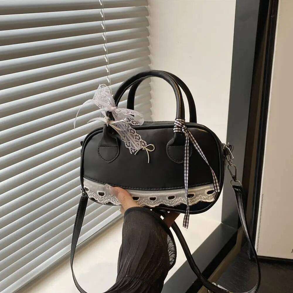 Lace Bow Decor Crossbody Elegant Handbag High-quality Niche Simple Ballet Style Shoulder New Casual Bag Y260205
