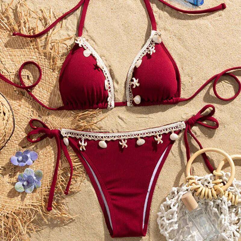 Sexy White Bikinis Women's Swimwear Female Swimsuit For Swimming Wear Bathing Suits Brazilian Bikini Set Beachwear Pool Bather Z260206