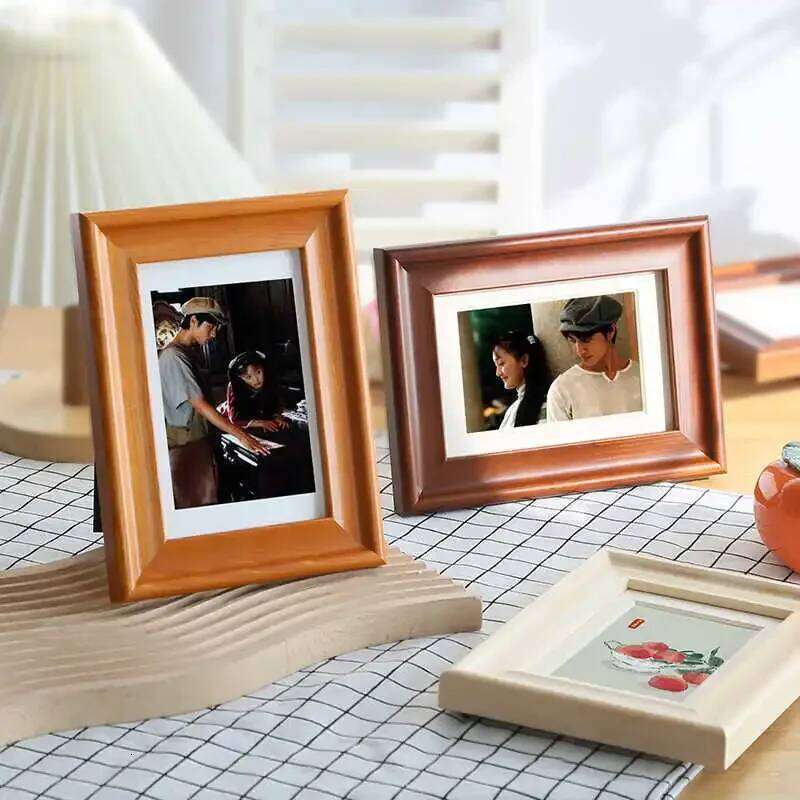 For Elegant European-Style Solid Wood Photo - Versatile Wall Mount and Tabletop Display Picture Frame Home Decor S260205