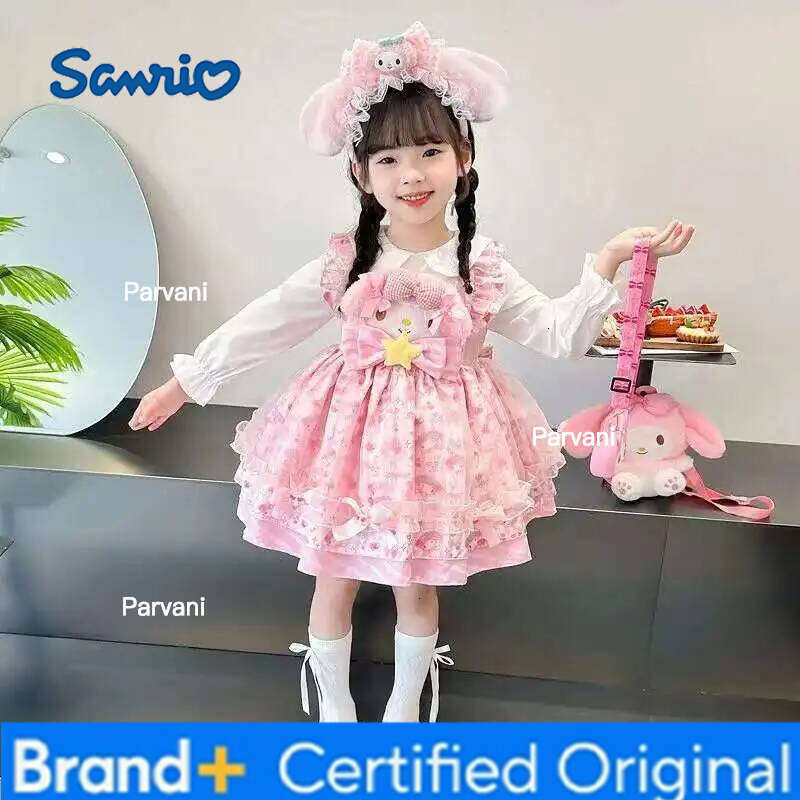 Sanrio My Melody Dress Lolita Cosplay Puffy Skirt Kawaii Kids Anime Long Sleeve Dersses Children Halloween Costume Birthday Gift H2602061 - view 7
