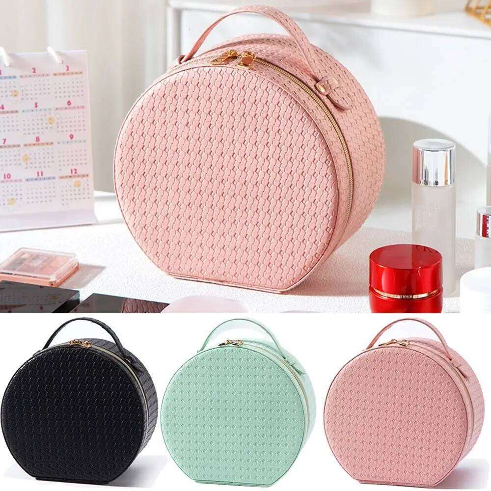 Portable Case Lights Adjustable Dividers PU Leather LED Makeup Bag with Mirror Zipper Closure Large Capacity Y260206