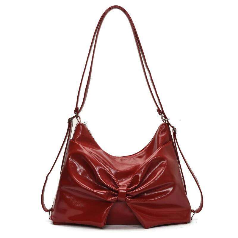 Butterfly Knot Shoulder Bags for Woman 2025 New Trendy Fashion Versatile Commuter PU Backpack and Crossbody Bag Mochilas Mujer Y260205