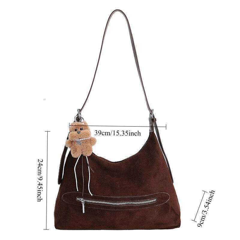 New Retro Leisure Suede Crossbody Large Capacity Shoulder Bag for Women Autumn Winter Fashion Versatile Texture Storage Bags Y260205