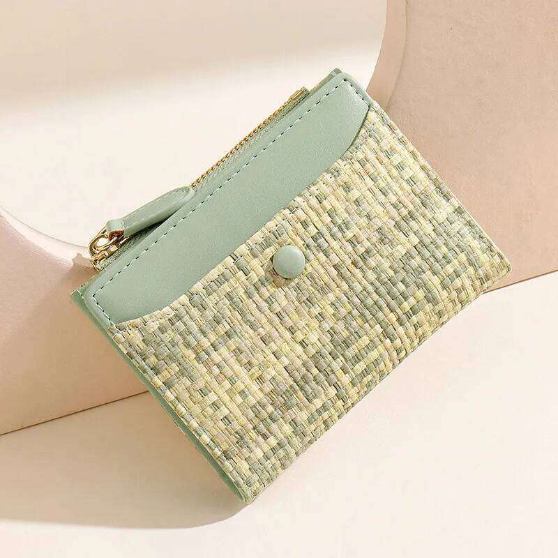 New Simple Short Women's Wallets Clips Zipper Female Coin Purses Credit Card Photo Holder Cute Wallet for Girls Y260206