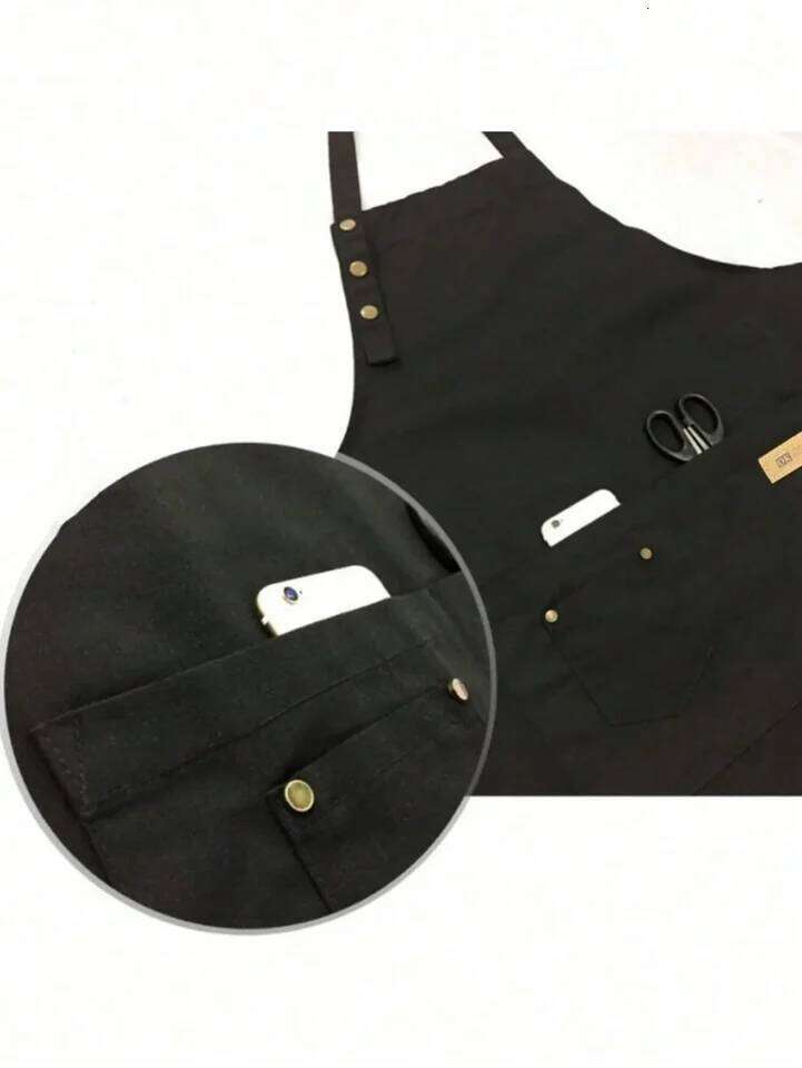 Fashion Canvas Kitchen Aprons Woman Men Chef Work Apron For Grill Restaurant Bar Shop Cafes Beauty Nails Studios Waiter S260205