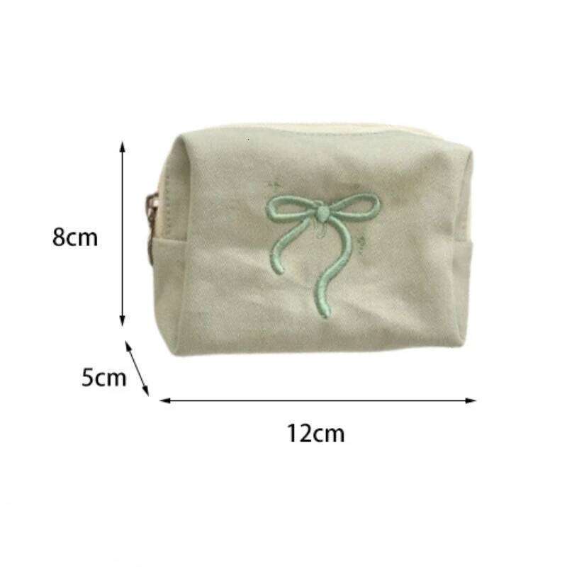 Korean Mini Cute Square Cosmetic Bag Women Portable Earphones Lipstick Cosmetics Storage Pouch Small Makeup Zipper Bags Y260206