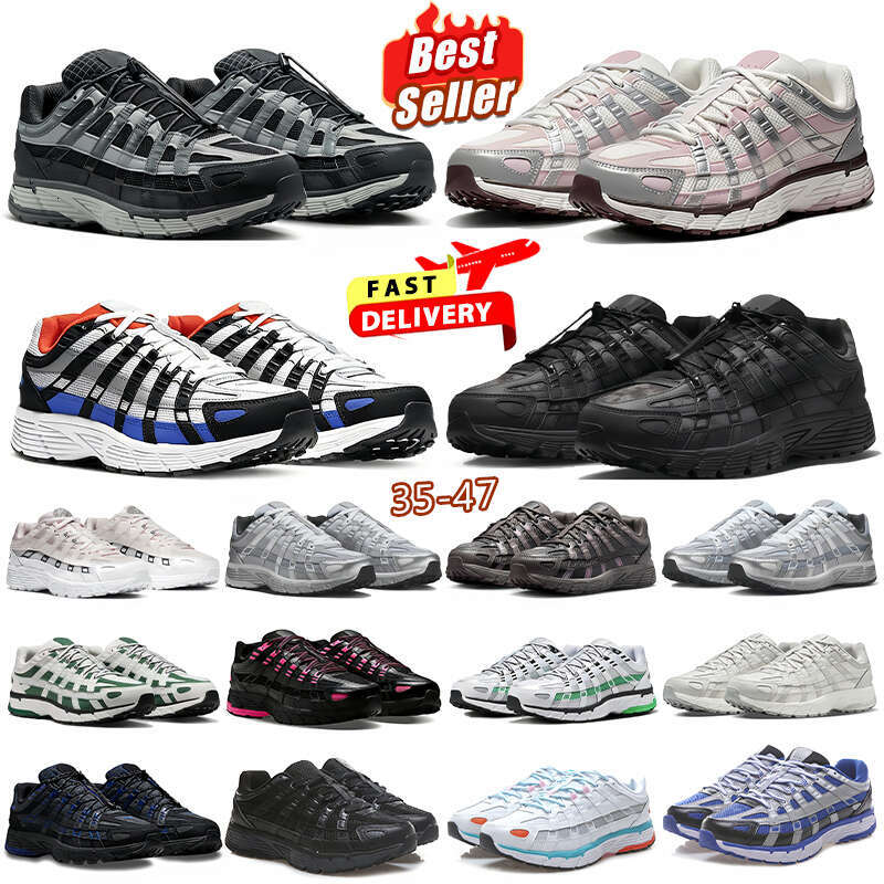 Sneakers P6000 MenS Women Metallic Designer shoes Sier Triple Black White Anthracite Outdoor Sports Trainers Casual Running Shoes Size 36-47