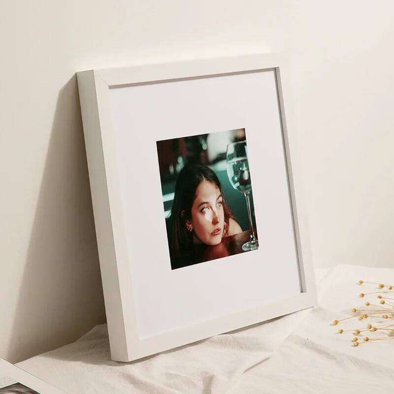 Minimalist Wooden Painting Decor Family Wedding Photo Frame Square Custom Portaretratos De Fotos Fathers Day Gifts S260205