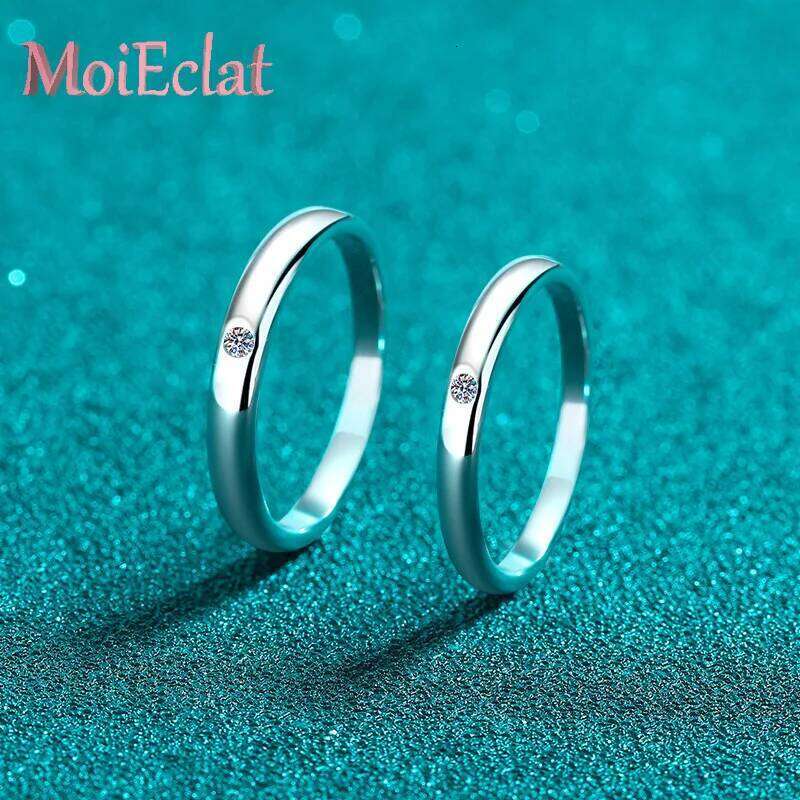 Luxury 2.5 Point Moissanite Couple Ring for Women & Men, Platinum Pt950 Unisex Rings Wedding Fine Jewelry Valentine's Day Gift W260206