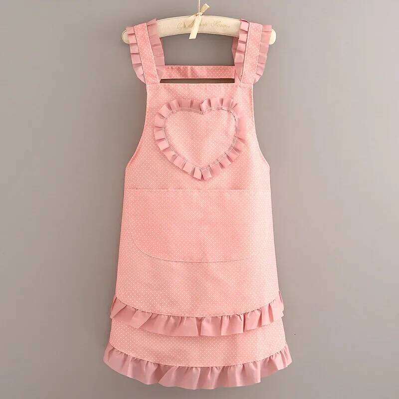 Western Style Canvas for Women Summer Thin Home Kitchen Fashion Apron Anti-fouling Wear-resistant Work Clothes S260205