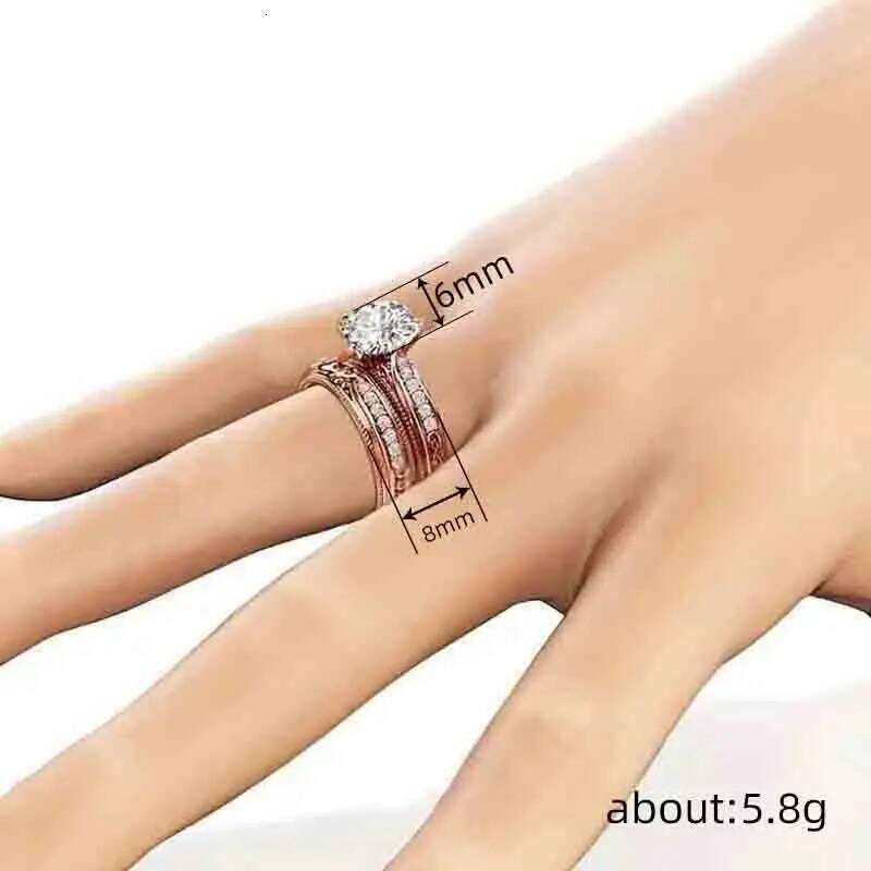 2025 New High End Exquisite Cubic Zirconia Ring for Women's Fashion, Elegance, and Temperament Wedding Jewelry Design W260206