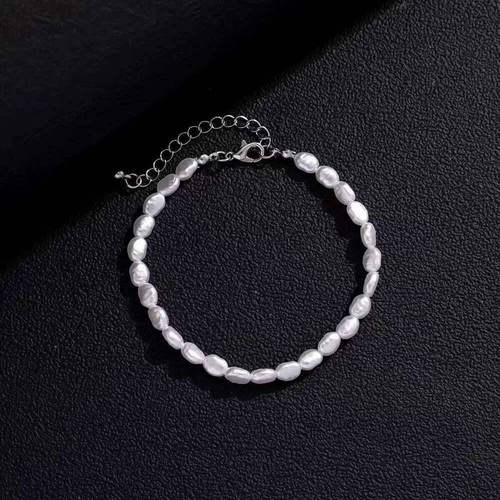 Simple Baroque Imitation Pearl Acrylic Beaded Women's Fashion Jewelry Trend Accessories Bracelet for Men Women 26H0206