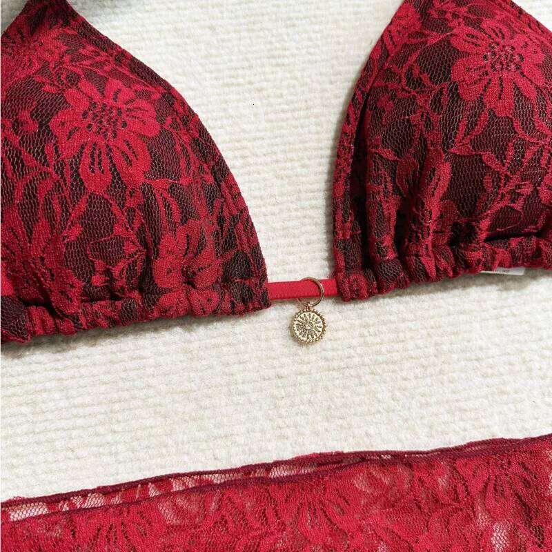 Lace Sexy Bikinis Female Swimsuits Women Three-Piece Swimwear Beach Swimming Wear Bathing Suits Brazilian Bikini Set Pool Bather XJ260206