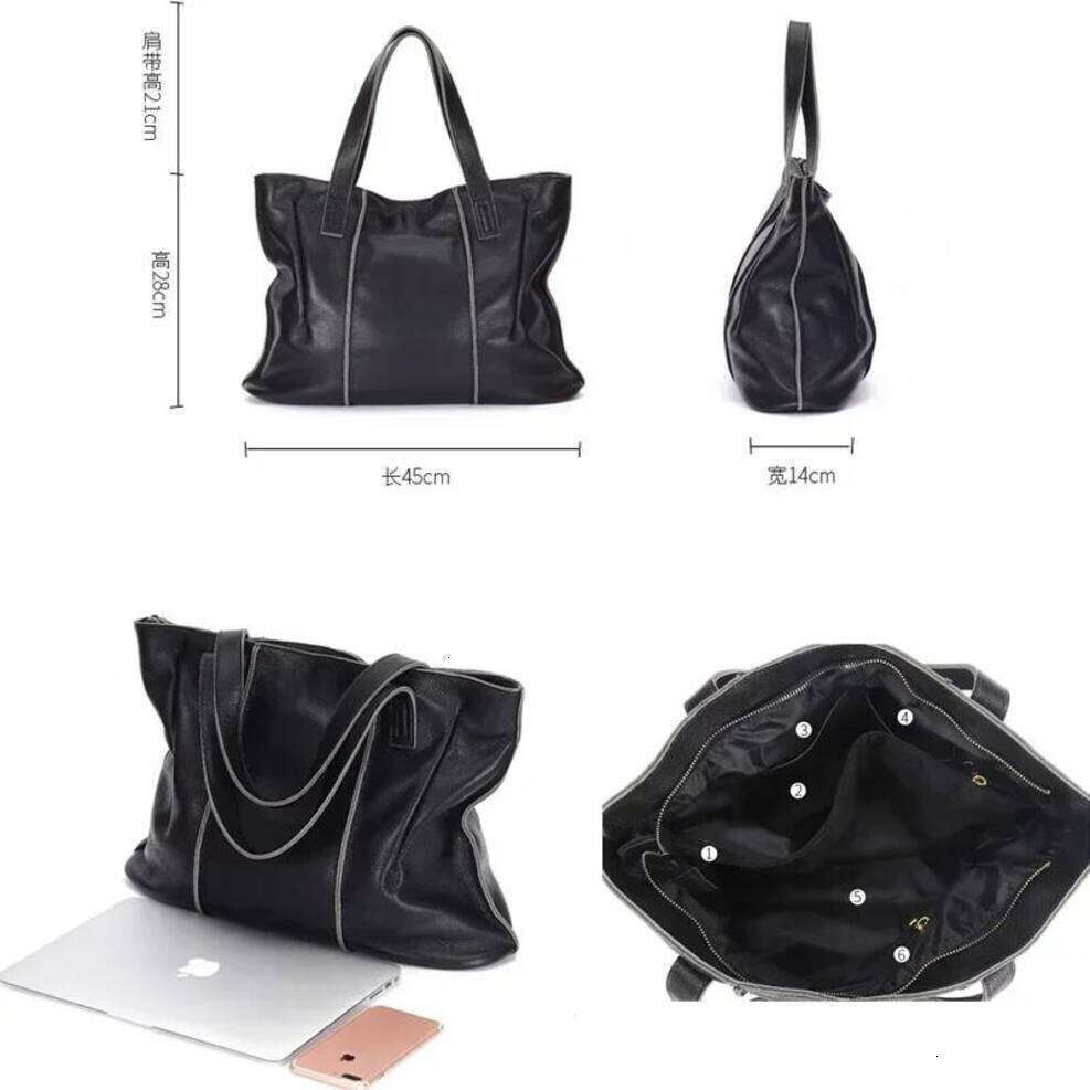OLOEY Women's Large Capacity Cowhide Handbag Female Retro Fashion Luxury Bags Ladies Real Natural Cow Leather Shoulder Bag For Lady