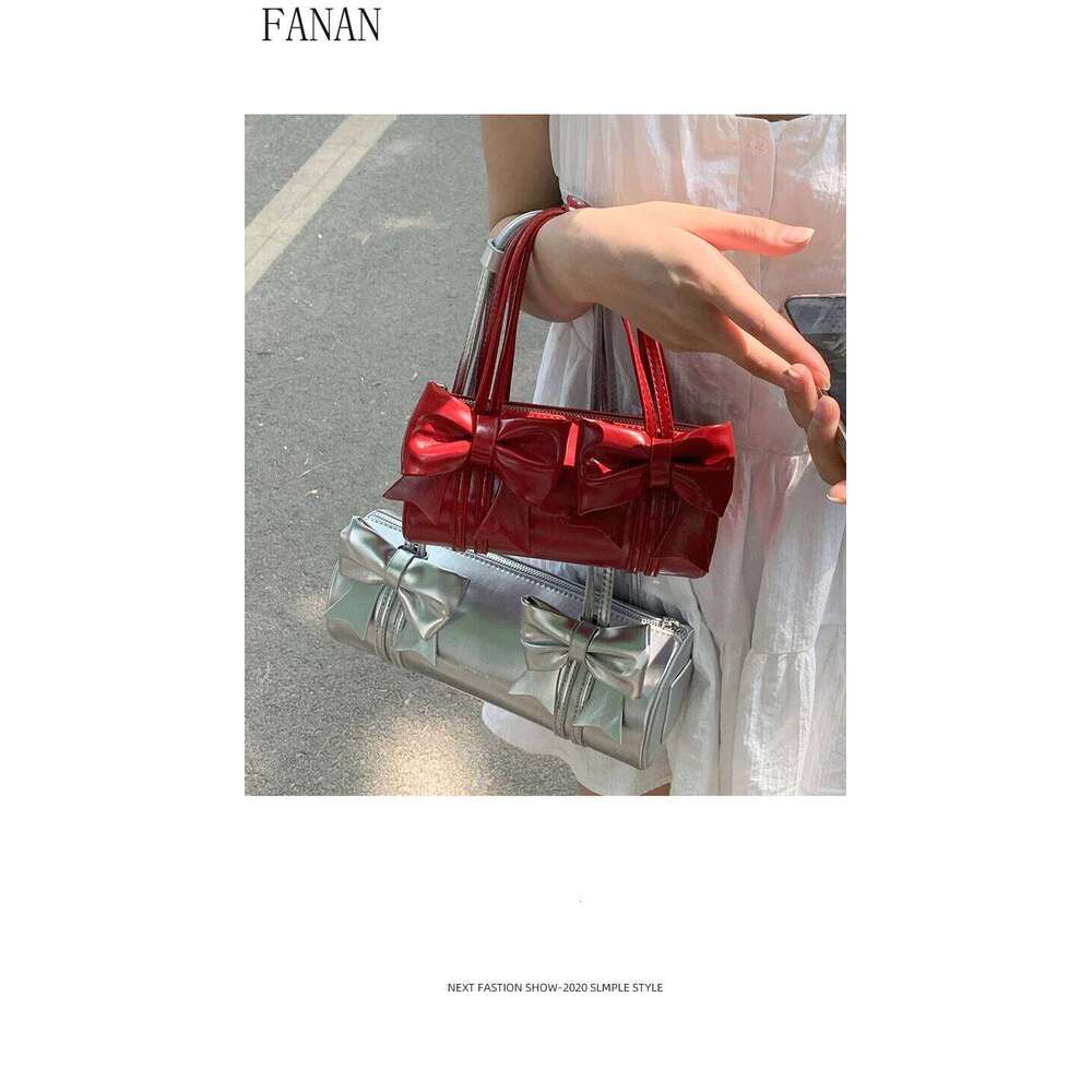 Korean Fashion sweet and cute Top-Handle Underarm Bag for Women Summer fashion 2025 New Red Handheld Crossbody Bags Y260205