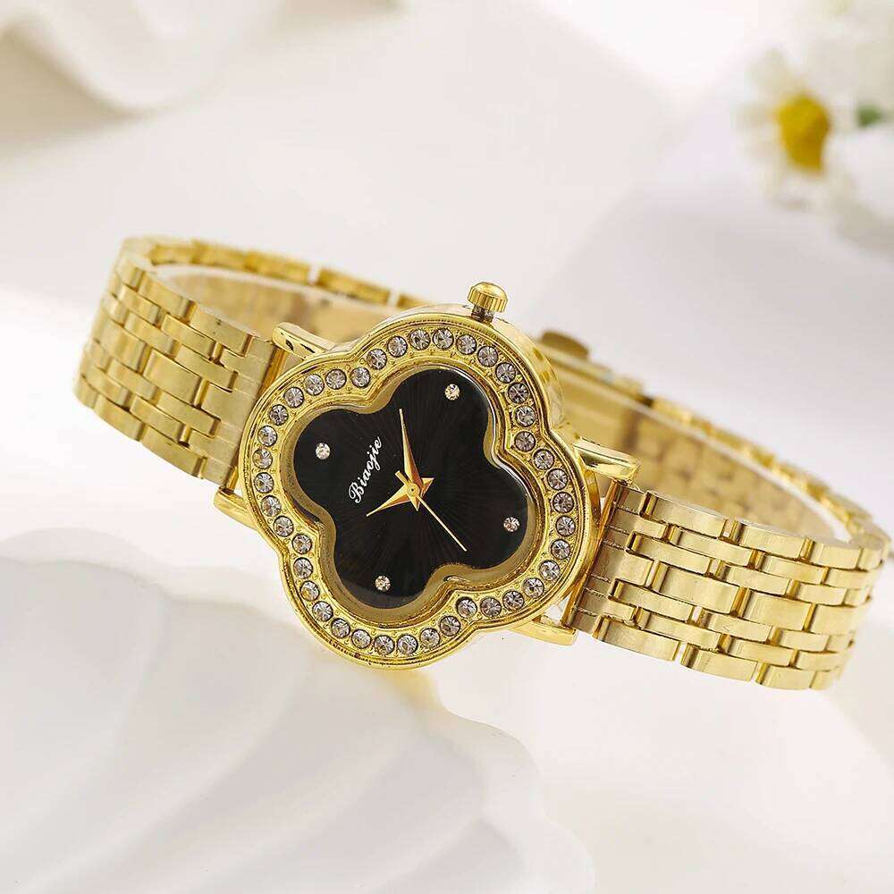 Popular Fashion Clover Diamond Accessories Set Women's Beimu Dial Quartz Watch Z260206