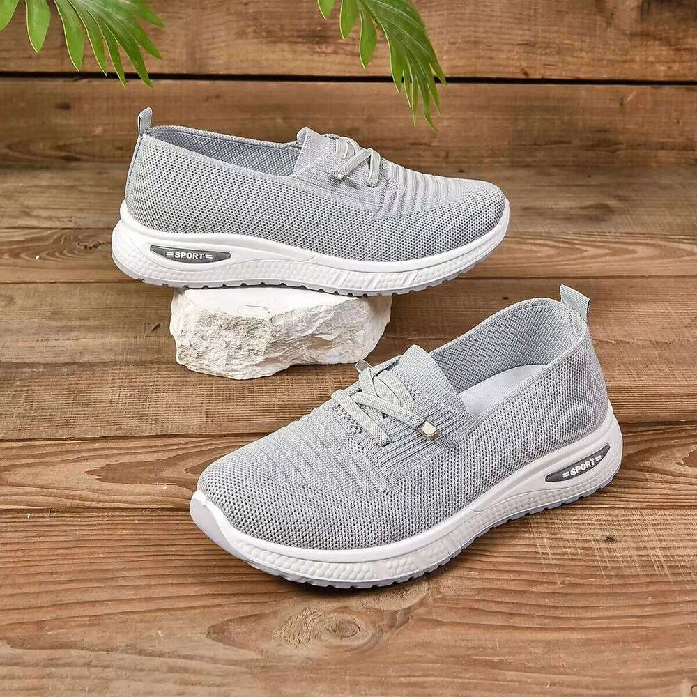 2024 Gym Vulcanized Pink Women's Casual Fashionable Breathable Mesh Flat Bottom Hiking Shoes