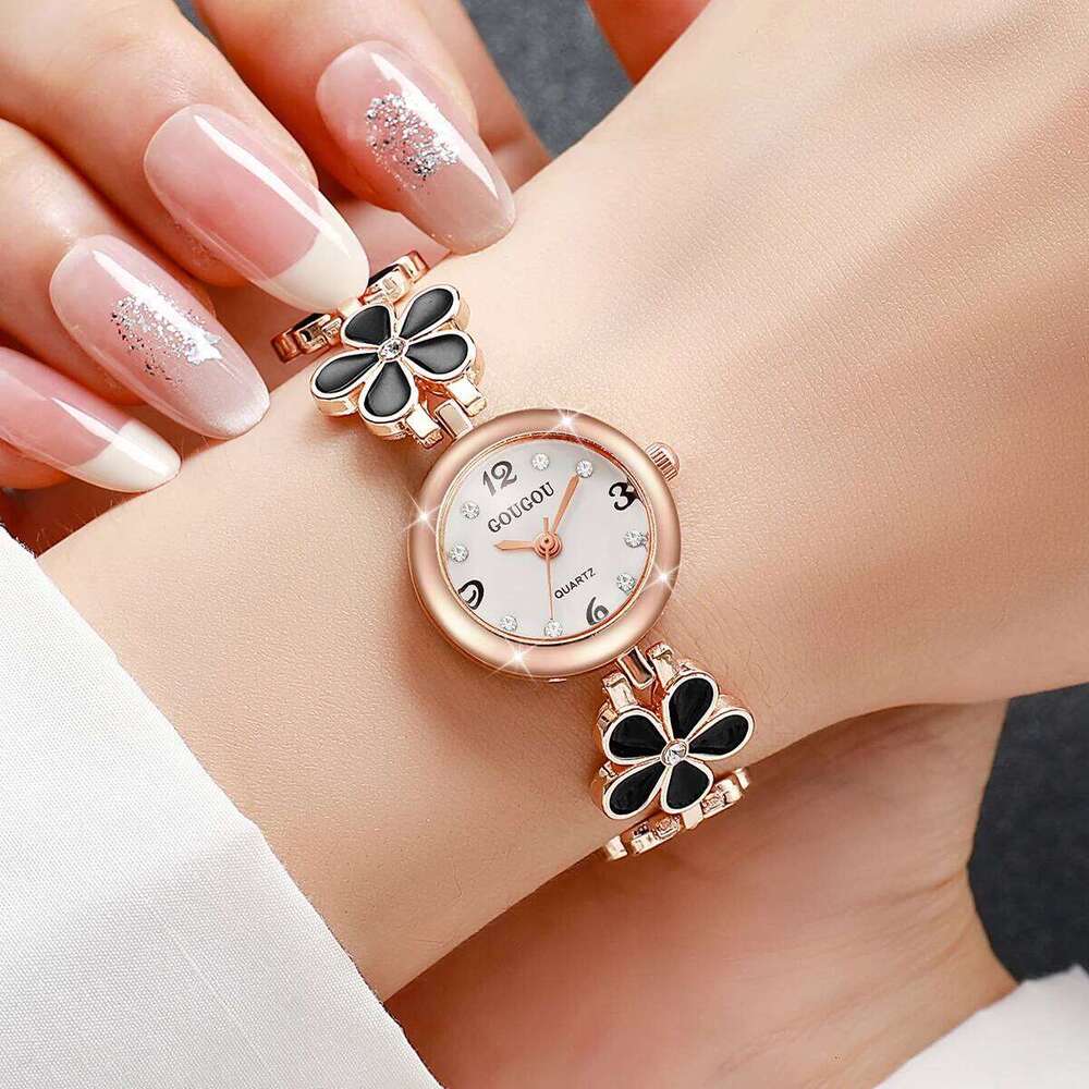Fashion Flower Bracelet Strap Women Watches Ladies Diamond Arabic Numeral Dial Wristwatches Reloj MujerWithout Box Z260206