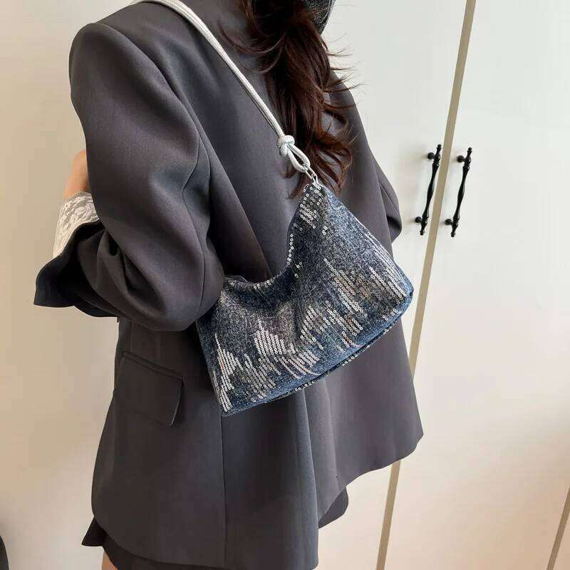 Fashionable Rhinestone Casual Small Tote Bag for Women Shoulder Purse and Handbags Designer Bags Bolsos De Mujer Sac Y260205