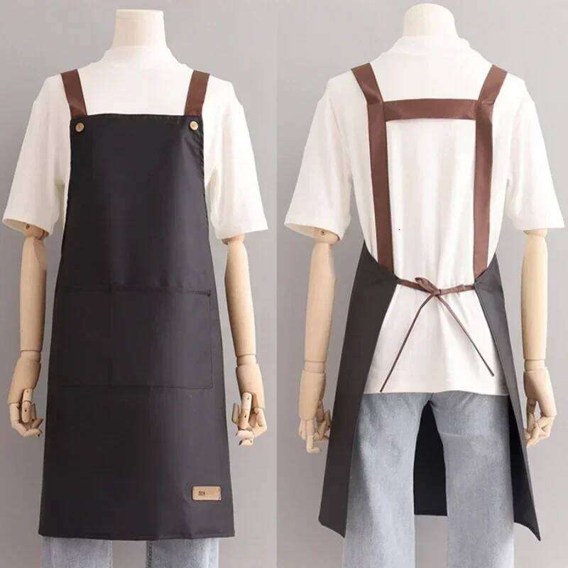 Waterproof Oil Kitchen Apron Adult Cooking Work Clothes Household Fashion Dirt Resistant Accessories S260205