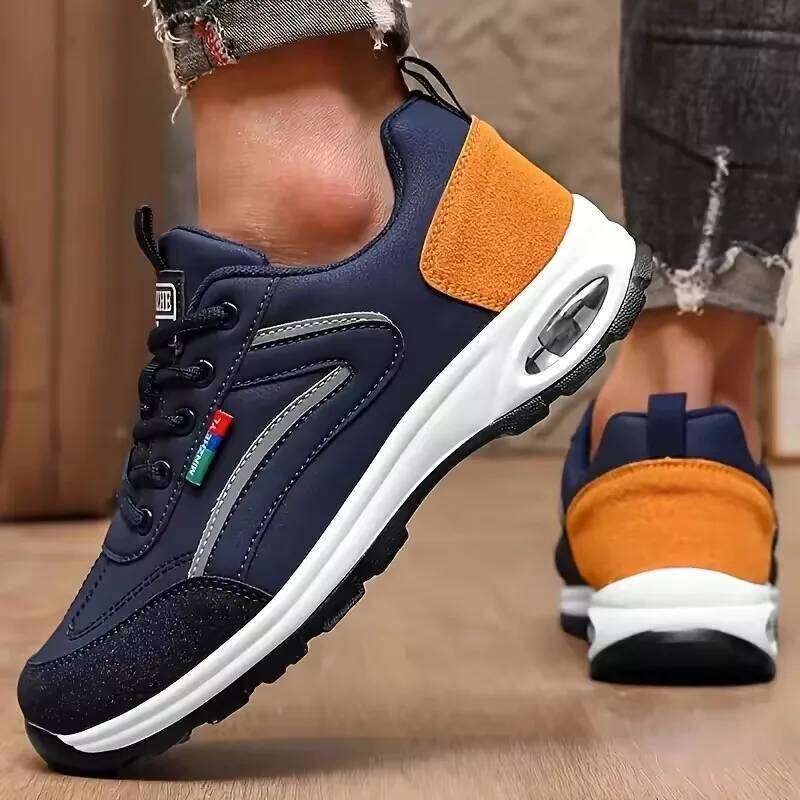 for Man Fashion Forward Multiple Color Leather Surface Waterproof Trendy Men's Slip Anti Odor Running Shoes