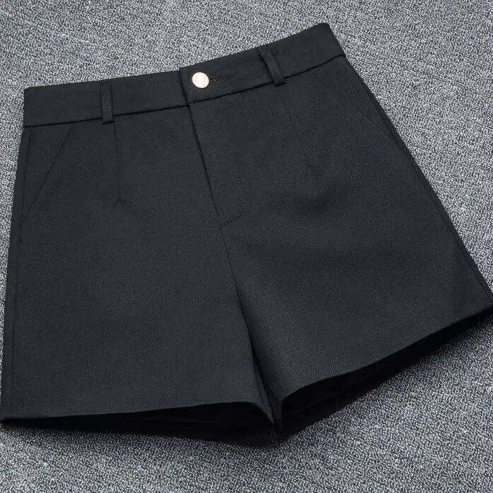 Women Clothing Summer Korean Fashion High Wiast Slim Suit Shorts Office Lady Elegant Business Casual Solid Pockets Short Pants XJ260206