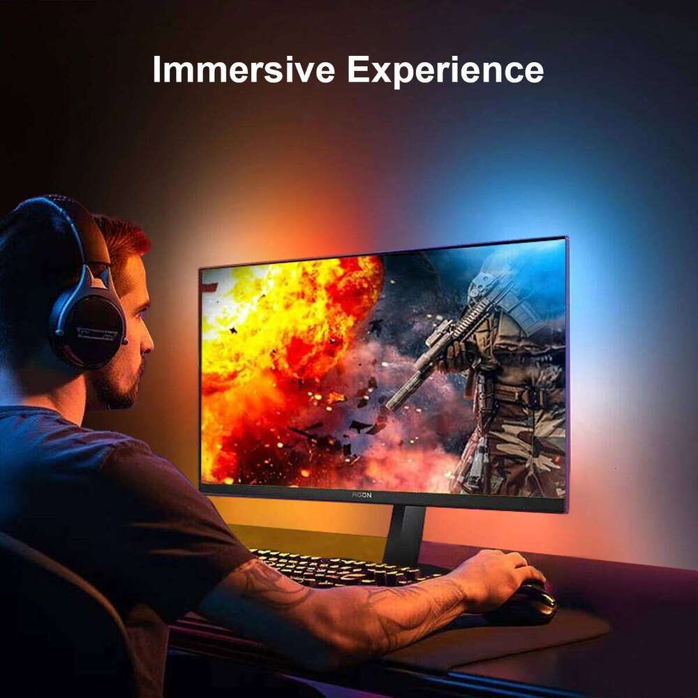 RGBIC Computer Display Screen Ambient Light USB LED Strip PC Gaming Backlight Decor For 24/27/32/34/49 inch monitor Z260206