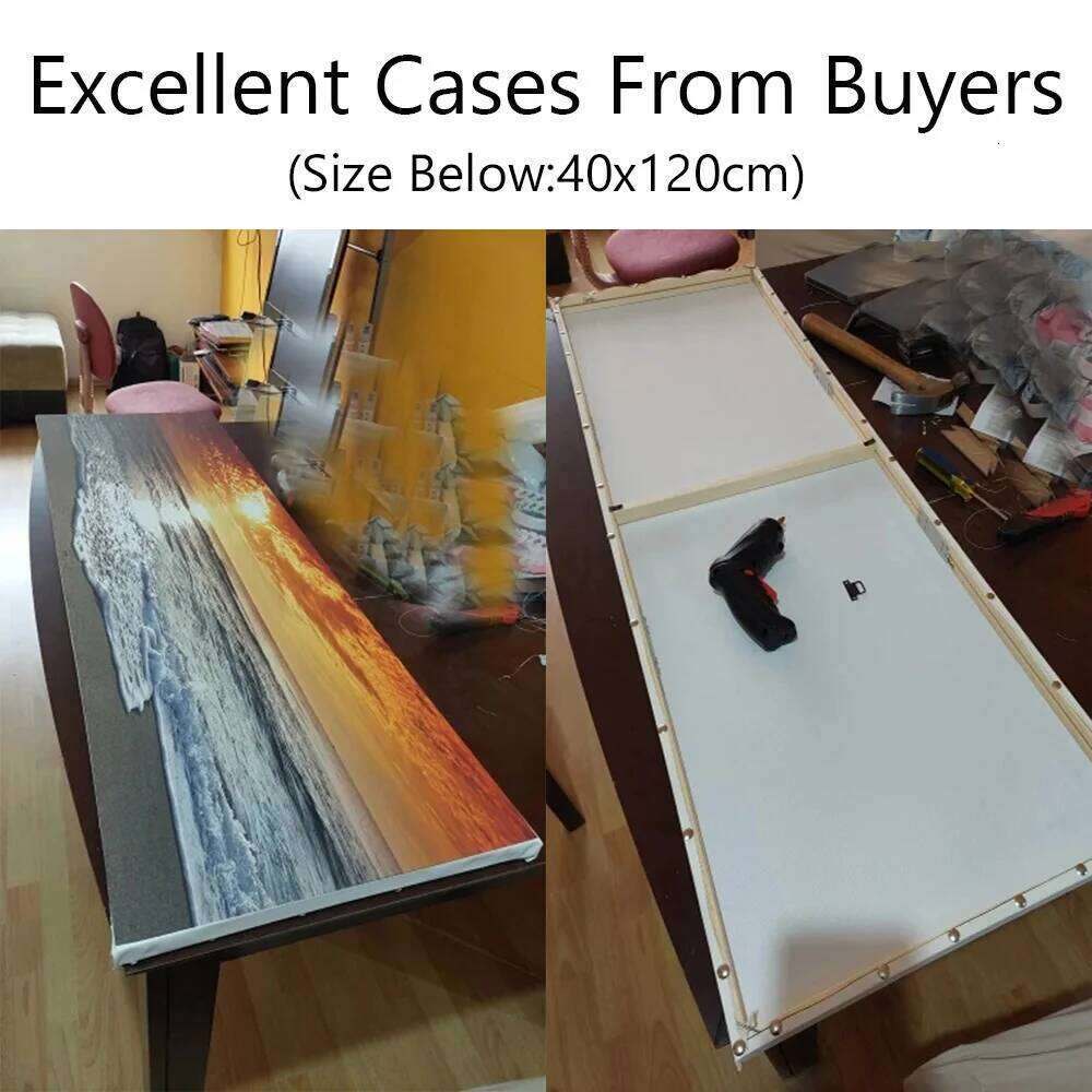 50x70 60x90 60x120cm Wooden Photo Oil Diamond Painting Frames Canvas Wood Wall Frame S260205