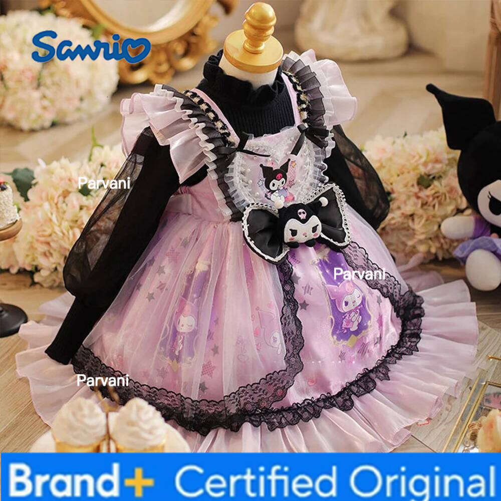Sanrio Children's Dresses s Anime 2024 Melody Kuromi Y2K Girls Birthday Party Spring Kids Tulle Lolita Princess Dress H260206 - view 4