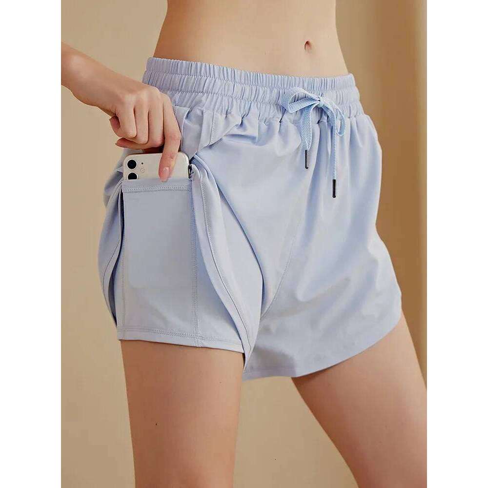 Women's Sports Shorts High Waist Short Pants Fake Two Pieces Yoga Leggings Outdoor running Quick Dry summer exercise shorts XJ260206