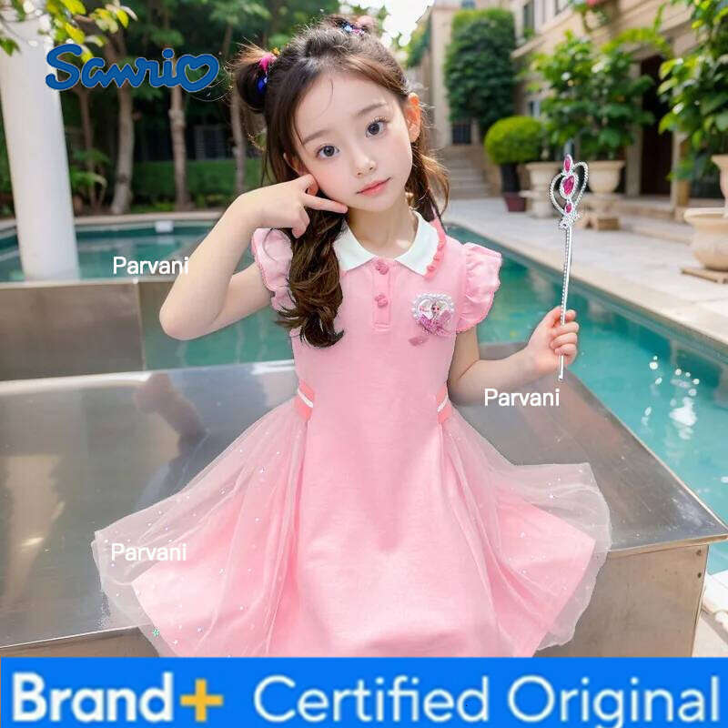 Sanrio Fluffy Short Sleeved Princess Style Skirt Summer Collection Girls Clothing H260206 - view 4