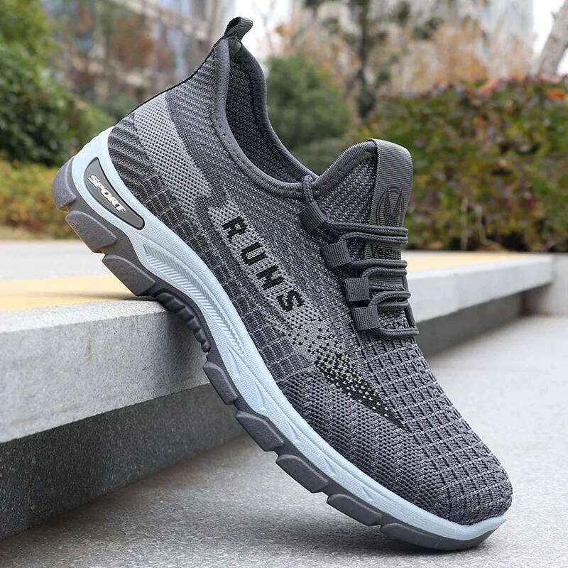 2025 Spring Men's Loose Sports Breathable Mesh Lightweight Outdoor Anti slip Wear resistant Casual Shoes