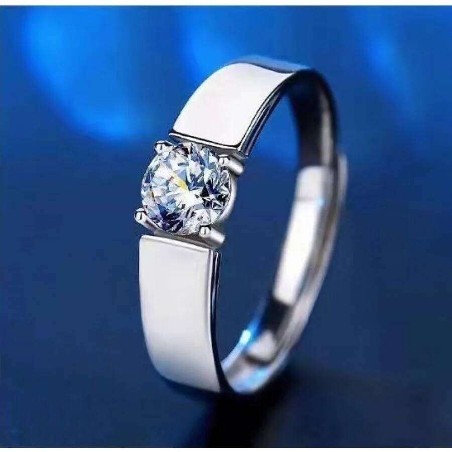 One Pair of Modern Adjustable Promise Couple's With Ring Boxes Jewelry Organizer Storage Box Marriage Rings W260206