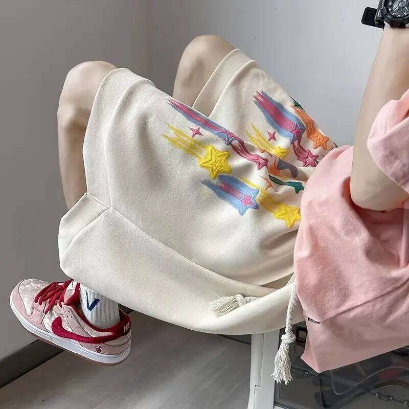 Doodle Star Men's orts Summer American Retro Trendy Five-Quarter Loose Haome Casual Boxer Briefs Youth Active Sle XJ260206