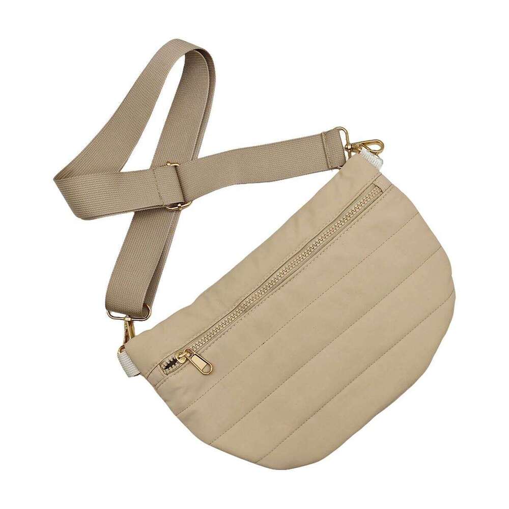 Ladies' Fashion Nylon Multi-Occasion Solid Color Single-Shoulder Bag, Adjustable Shoulder Strap Zipper Crossbody Bag XJ260129