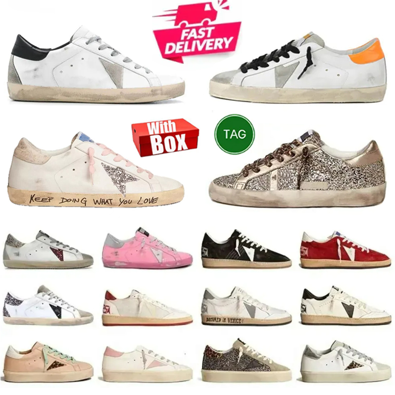 Designer shoes Dirty Loafers Sneakers Super-star S Shoes Leather Luxury Version Retro Dirty Old men women shoes white black red casual shoe with box size 35-46