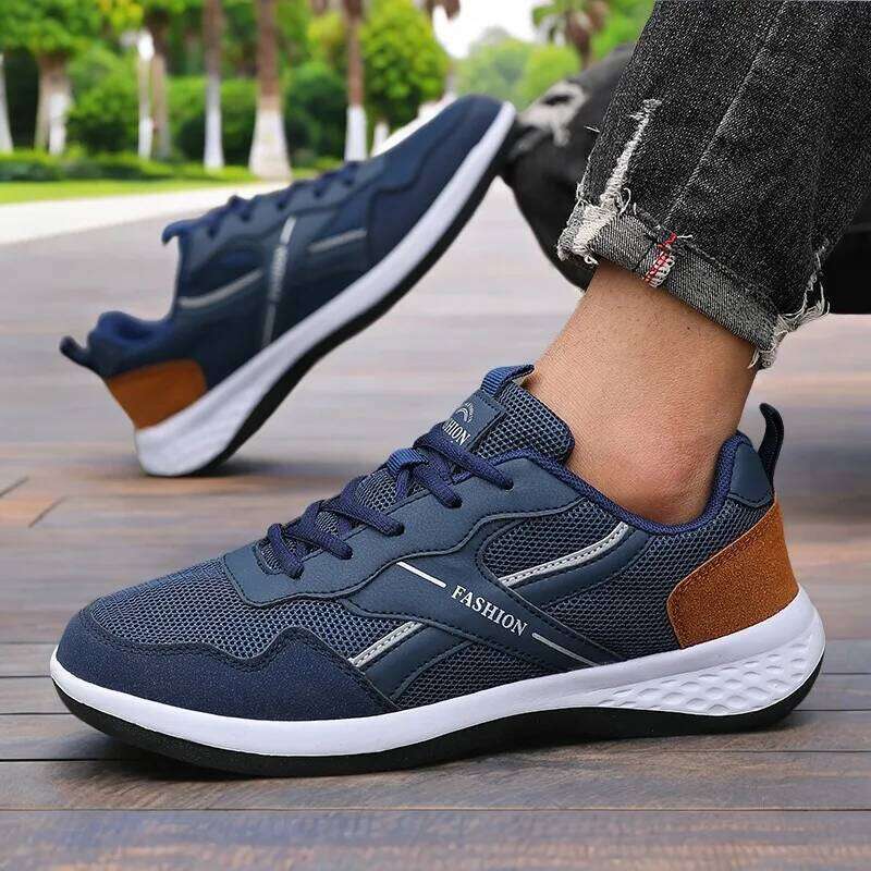 Men's Explosion Running Shoe Lightweight Walking Tenis Masculino Casual Skateboard Shoes Comfortable Classic Pu Leather Sneakers