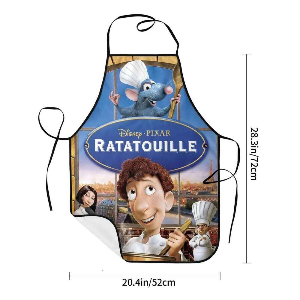 Custom Unisex Little Ratatouille Remy Bib Apron Adult Women Men Chef Tablier Cuisine for Kitchen Cooking Gardening S260205