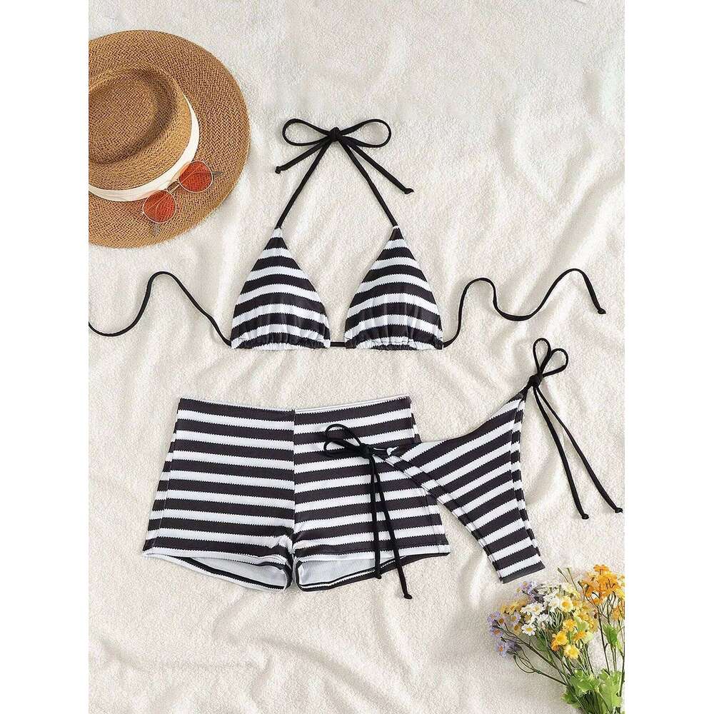 DEKA New Arrival Triangle Striped Bikini Set Women Swimsuit Micro Swimwear Print Bathing Suit Brazilian Biquini Sexy Beach Wear XJ260206