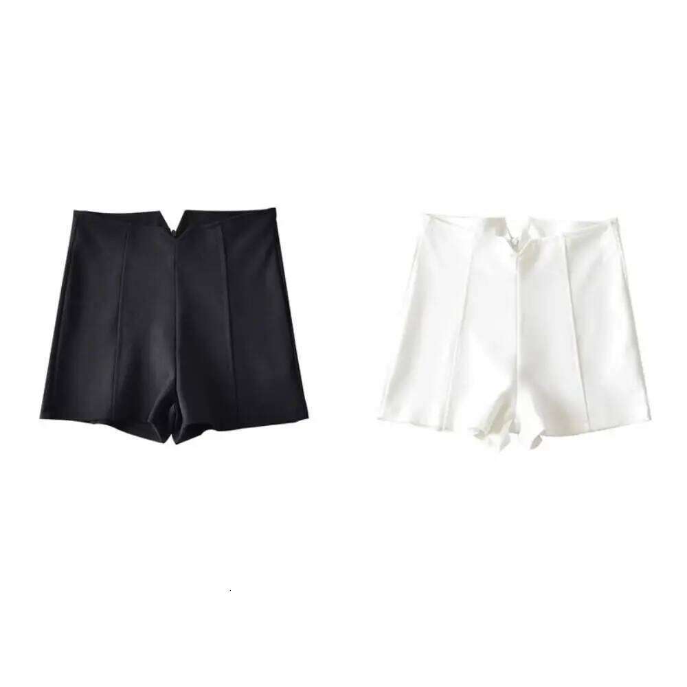 Slim Fit A-line Y2K Chic Solid Color Suit Hot Shorts Pant Trousers High Waist Women's Summer Short Pants Office C260206