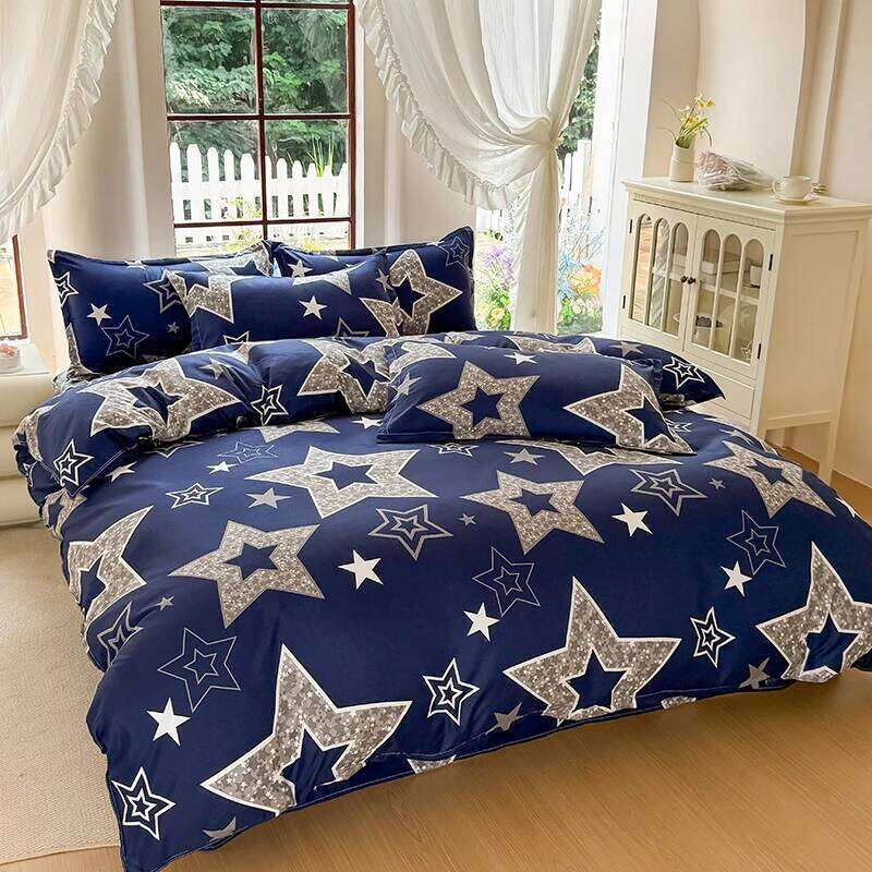 3pcs Brushed Bedding Pillowcase Set Skin Friendly Breathable Duvet Cover Pillowcases -FXGZ XJ260206