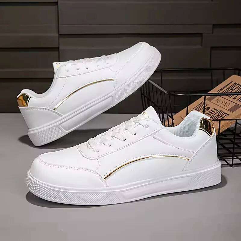 New Men White Skateboarding Comfortable Casual Sneakers Trend Anti Slip Walking Shoes Breathable Soft Soled Footwear Male