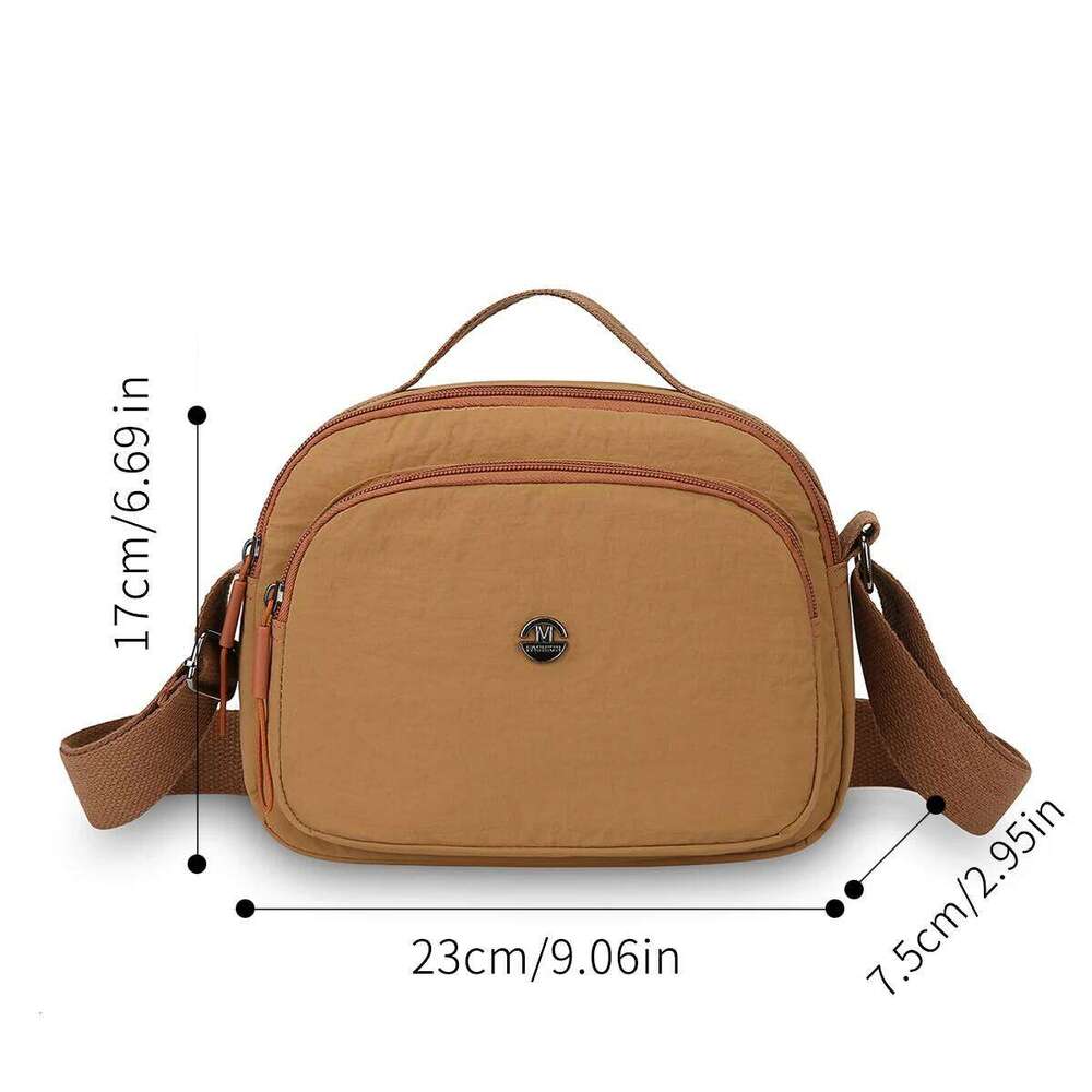 Women's Messenger Large Capacity Crossbody Shoulder Bag Durable Waterproof Handbag for Work Travel School Black XJ260129