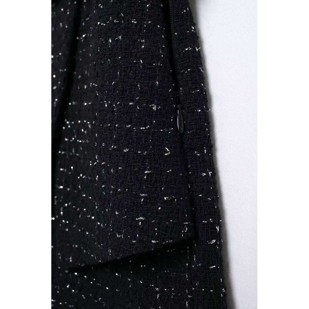 MUJER 2025 Belt Women's Sets High Waist Mini Black Textured Skirt Shorts Fashion Skort for Women H260206