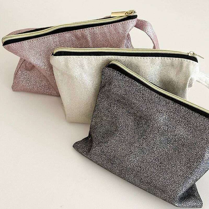 Women New Shiny Sequins Clutch Phone Cosmetic Travel Large Makeup Toiletries Skincare Storage Bag Organizer Pouch Bags Y260206