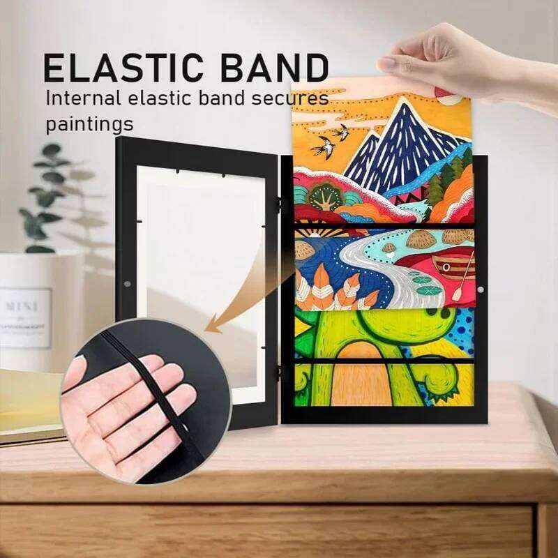 Children's Art Frame Marcos Magnetic Frames Wall Pictures Open Mutable Photo Card Supplies Painting Picture Display Albums S260205