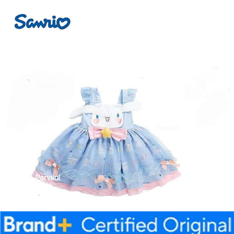 Sanrio Hello Kitty Princess Lolita Dress Soft Cotton For Girls Toddler Baby Children Summer 2024 New Cute Kids Apparel H260206 - view 3