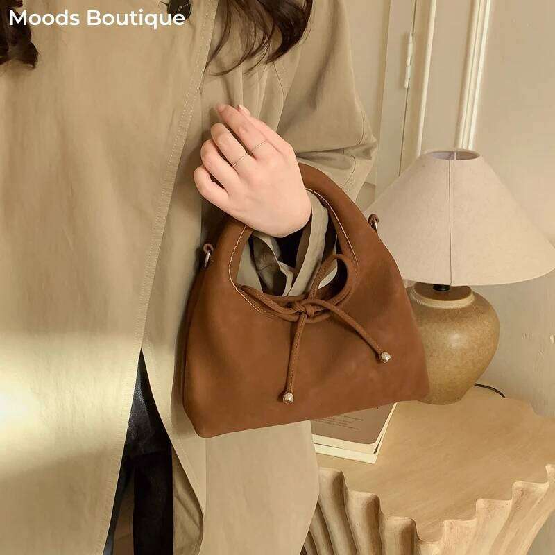 Fashion Bowknot Small Top-handle For Women PU Leather Solid Color Dumpling Bag Casual Street Shoulder Cross Body Hobo Bags Y260205